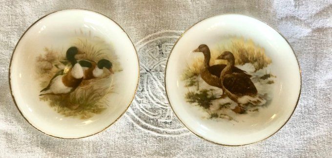  2 Coupelles canards porcelaine