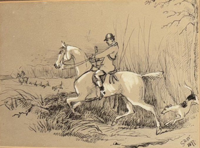 Équipage de chasse à courre. École anglaise 19 e