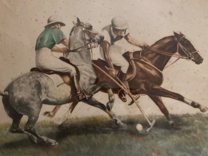 Louis Claude XX e  les joueurs de polo.